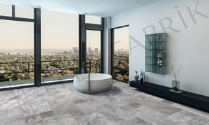 SILVER GREY TRAVERTINE - PATTERN SET