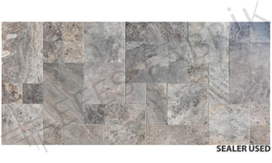 SILVER GREY TRAVERTINE - PATTERN SET