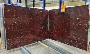 rosso levanto marble bookmatch slab